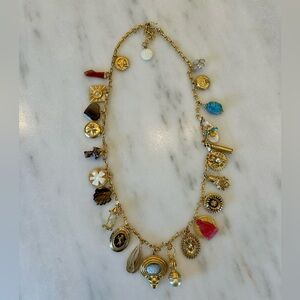 Brinker + Eliza Gold Love Note Charm Necklace, never worn, very cool!